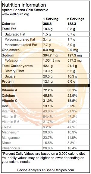 Apricot Banana Chia Smoothie