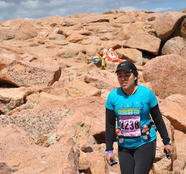Above tree line in Pikes Peak Ascent, I could have used more energy...too bad, I had already eaten everything I was carrying.