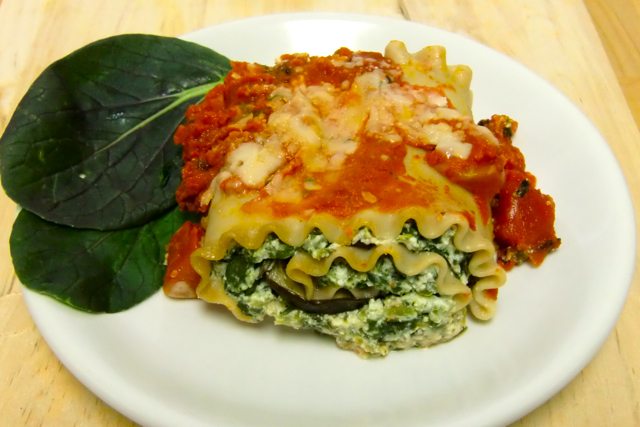 Eggplant Lasagna curls, healthy recipe