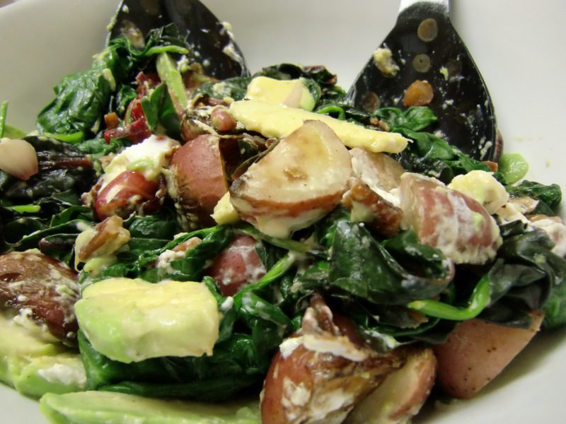 Recipe Spinach & Chard Salad with Baby Reds